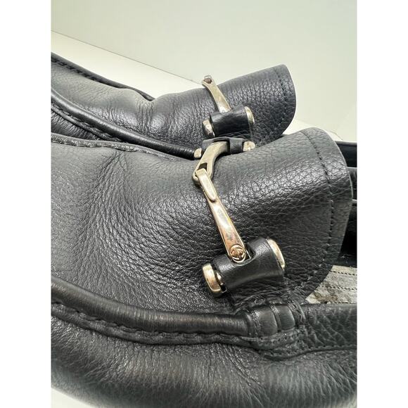 Gucci Interlocking G Logo Black Leather Drivers, Size 7 main image 4